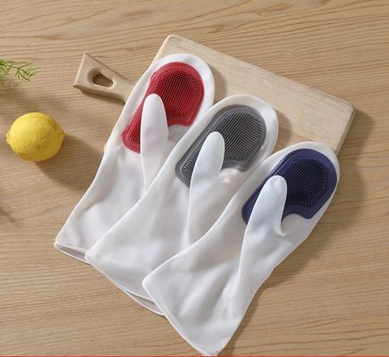 주문 공장 도매 BPA 무료 주방용품 방수 실리콘 스크러버 세탁용 세탁용 식기 청소 가구 장갑 online manufacture