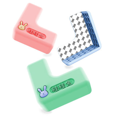 L형 실리콘 토끼 어린이 실리콘 코너 보호기 아기 반 충돌 테이블 엣지 비 독성 코너 보호기