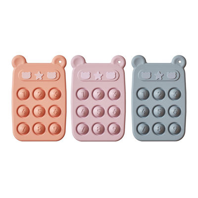 곰 모양의 아기 치아 깎는 기계 OEM로 용열 저항성 실리콘 치아 장난감